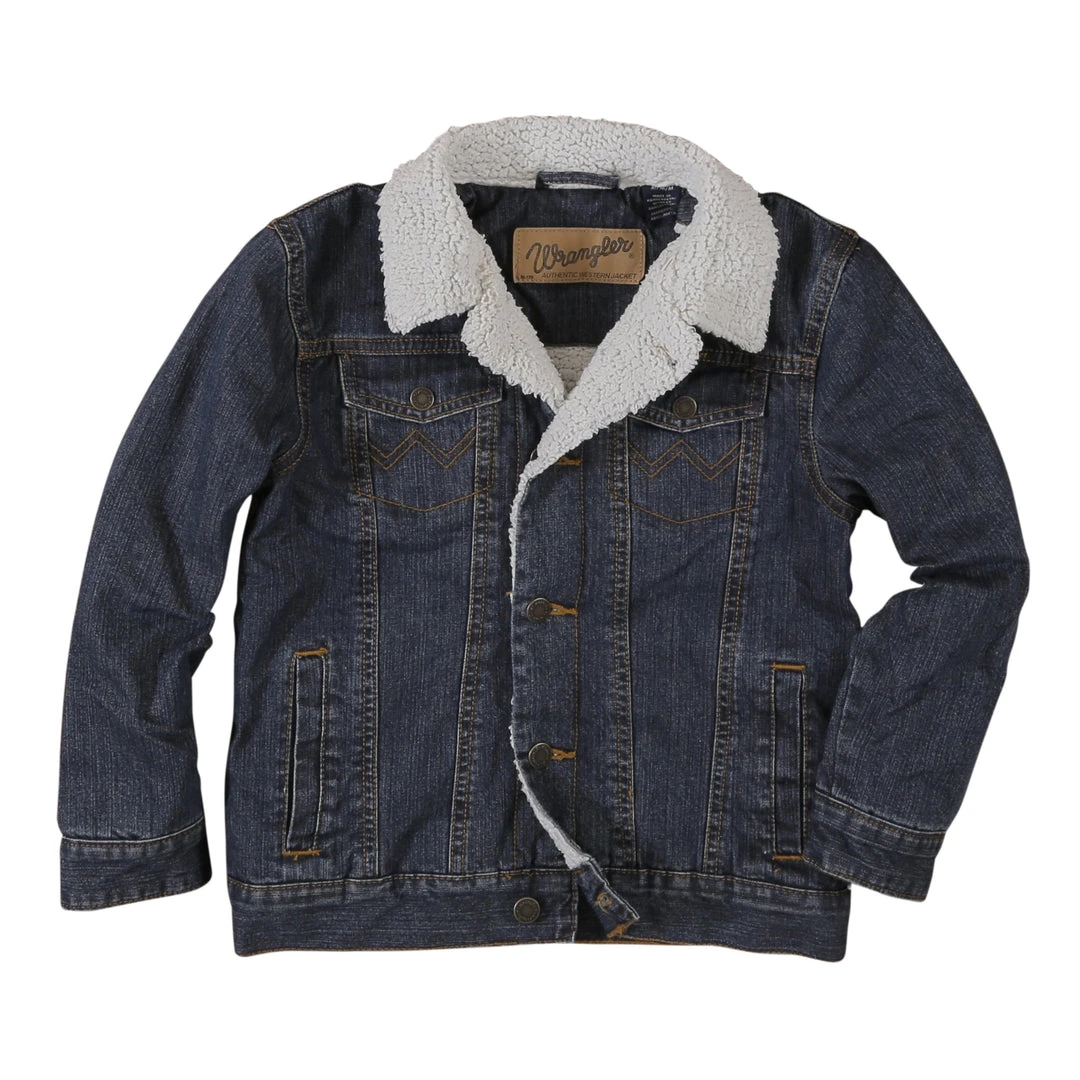 Wrangler Kids Sherpa Lined Denim Jacket Wrangler Kids Sherpa Lined Denim Jacket
