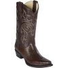 Los Altos Boots Los Altos Teju Lizard Snip Toe Cowboy Boots - Brown MENS
