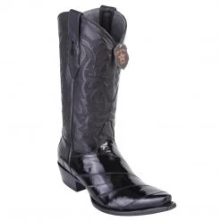 Los Altos Boots MENS Los Altos Men's Eel Black Snip Toe Western Boots