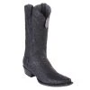 Los Altos Boots Los Altos Men's Black Grasso Snip Toe Cowboy Boots MENS