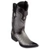 Los Altos Boots Los Altos Caiman Belly Faded Grey Pointed Toe Cowboy Boots