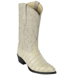 Los Altos Boots Los Altos Winter White Caiman Tail J-Toe Boots