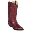 Los Altos Boots Los Altos Burgundy Ostrich Cowboy Boot J-Toe