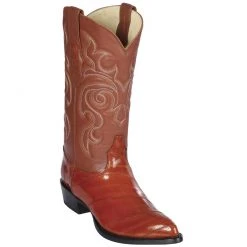 Los Altos Boots Los Altos Mens Cognac Eel Cowboy Boots