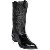 Los Altos Boots Los Altos Mens Black Eel Cowboy Boots