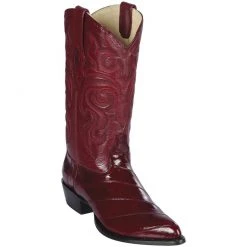 Los Altos Boots Los Altos Mens Burgundy Eel Cowboy Boots
