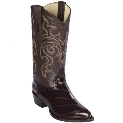 Los Altos Boots Los Altos Mens Brown Eel Cowboy Boots