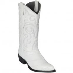 Los Altos Boots Los Altos Mens J-Toe Eel White Cowboy Boots