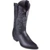 Los Altos Boots Los Altos Sharkskin Black Cowboy Boots J-Toe MENS