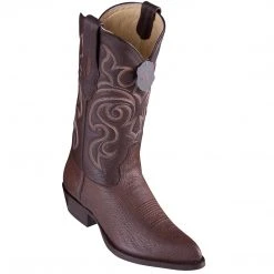 Los Altos Boots MENS Los Altos Sharkskin Brown Cowboy Boots J-Toe
