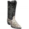 Los Altos Boots MENS Los Altos Natural Python Snakeskin J-Toe Cowboy Boots