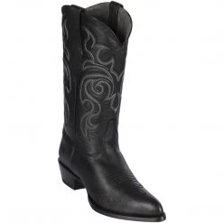 Los Altos Boots Los Altos Mens Black J-Toe Goat Cowboy Boots