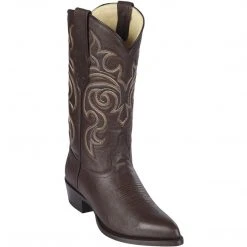 Los Altos Boots Los Altos Mens Brown J-Toe Goat Cowboy Boots