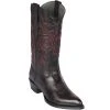 Los Altos Boots Los Altos Mens Black Cherry J-Toe Goat Cowboy Boots