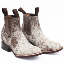 Abolengo Hair-On Hide Ankle Boots