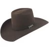 MENS Cuernos Chuecos Chocolate 6X Brick Crown Felt Hat