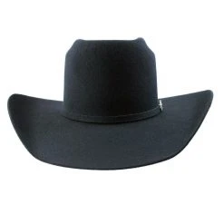MENS Cuernos Chuecos 6X Black Brick Crown Felt Hat