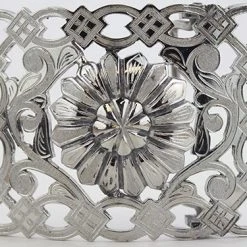 Hand-Made Charro Flower Design Buckle