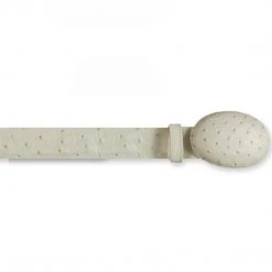 Los Altos Boots MENS Los Altos Men's Winter-White Ostrich Cowboy Belt