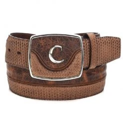 Cuadra Men's Modern Leather Belt Santana Honey