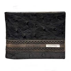 MENS Cuadra Men's Ostrich Wallet - Black