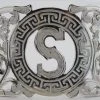 Hand-Made Charro Buckle With Letter S MENS
