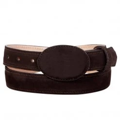 Women's El General Nobuck Brown Cowgirl Belt