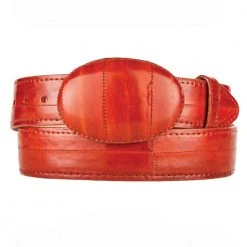 Los Altos Boots Cognac Eel Cowboy Belt