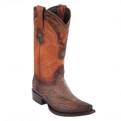 MENS Wild West Boots Shark Cowboy Snip Toe Boots