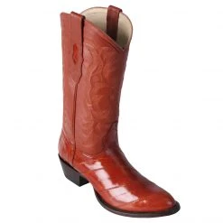 Los Altos Boots Los Altos Men's Cognac Eel Cowboy Boot R-Toe MENS