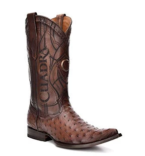 MENS Cuadra Men's Ostrich Chihuahua Toe Pointed Cowboy Boots - Flame Brown MENS Cuadra Men's Ostrich Chihuahua Toe Pointed Cowboy Boots - Flame Brown