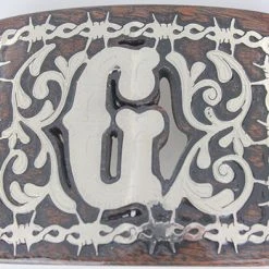 Hand-Made Western Buckle With Letter G MENS