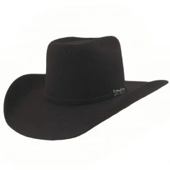 Cuernos Chuecos 10x Grizzly Black Fur Felt Cowboy Hat Cowboy Hats