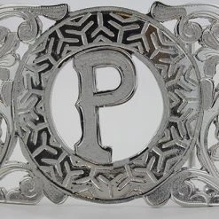 Hand-Made MENS Charro Buckle With Letter P