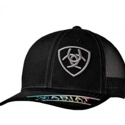 M&F Western Products Ariat Youth Black/Grey Snapback Cap ACCESSORIES