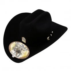 Larry Mahan 6X Real Black Felt Hat Cowboy Hats