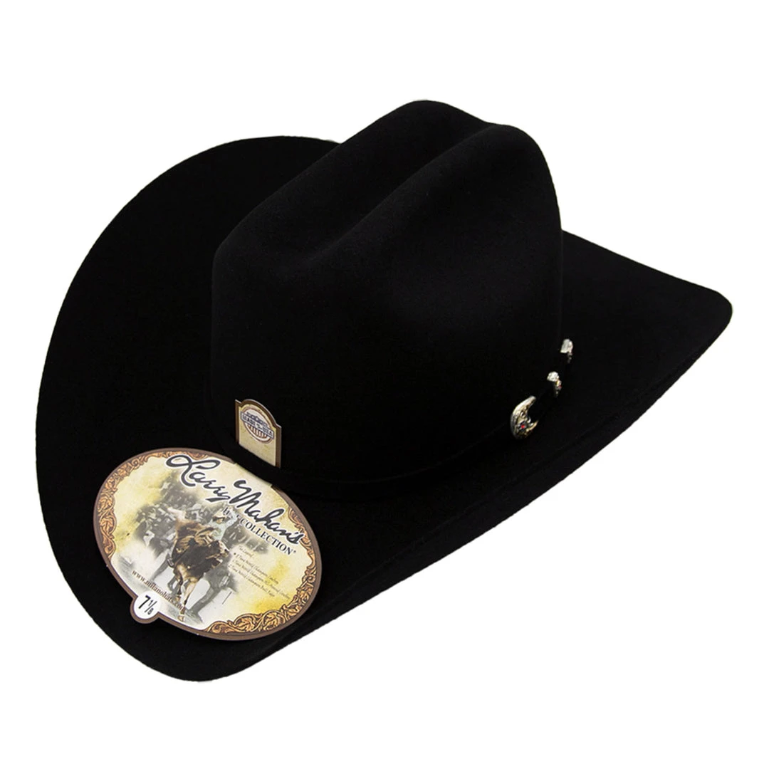 Larry Mahan 6X Real Black Felt Hat Cowboy Hats Larry Mahan 6X Real Black Felt Hat Cowboy Hats