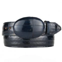 Los Altos Boots Navy Blue Eel Cowboy Belt