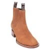 MENS Potro Rebelde Papaya Suede Charro Square Toe Boots