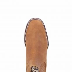 MENS Potro Rebelde Papaya Suede Charro Square Toe Boots