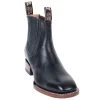 Potro Rebelde Black Charro Square Toe Boots MENS