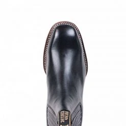 Potro Rebelde Black Charro Square Toe Boots MENS