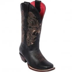 Quincy Boots Quincy Women's Black Square Toe Cowgirl Boots