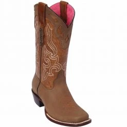 Quincy Boots Quincy Women's Tan Square Toe Cowgirl Boots