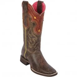 Quincy Boots Quincy Volcano Tobacco Square Toe Cowgirl Boots