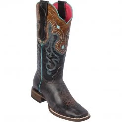 Quincy Boots WOMENS Quincy Volcano Gray Square Toe Cowgirl Boots