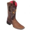 Quincy Boots Light Brown Wide Square Toe Cowgirl Boots - Q322F5451 WOMENS