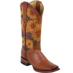 Quincy Boots Quincy Women's Honey Sunflower Cowgirl Boots WOMENS