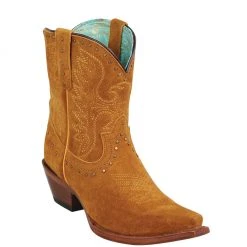 Quincy Boots Quincy Ladies Snip Toe Ankle Boots - Tan WOMENS