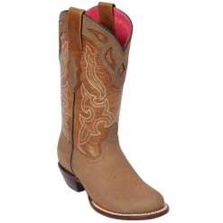 Quincy Boots WOMENS Quincy Tan Round Toe Cowgirl Boots